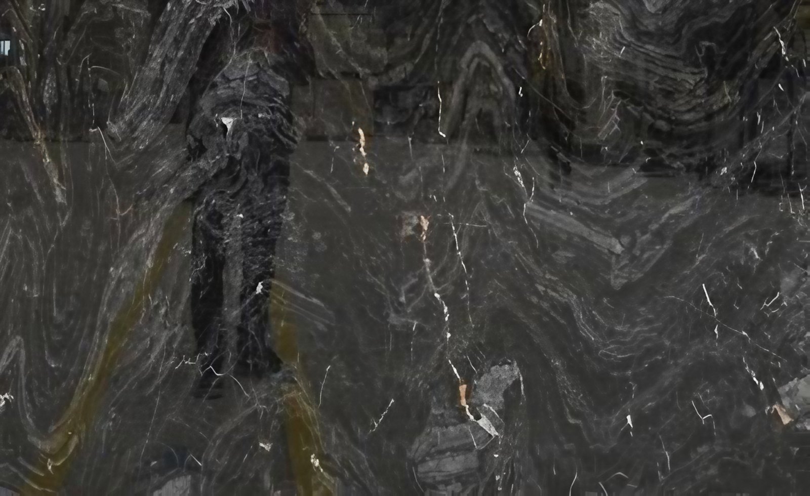 Black wave, marbre noir ondulé, photo 1 sur 2